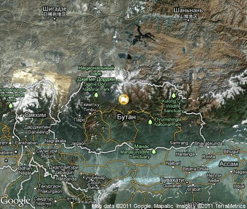 карта: Бутан